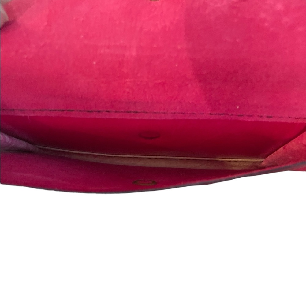 Prym pink leather long wallet, trifold. - Picture 4 of 9